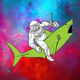 Shark riding Astronaut - avatar